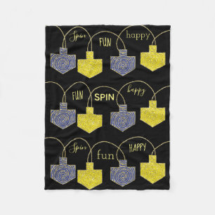 Driedel Fun Hanukkah Fleece Blanket