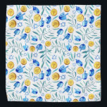 Driedel Gelt Watercolor Hanukkah Pattern Bandana<br><div class="desc">Enjoy this whimsical pattern on this colourful bandana.
 
 You can always add your own text. Let me know if you'd like something custom made. 
 
 If you buy it,  thank you! Be sure to share a pic on Instagram of it in action and tag me @shoshannahscribbles :)</div>