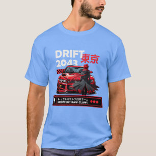 Drift 2043okyoee Cyberpunk Car Culture girl T-Shirt