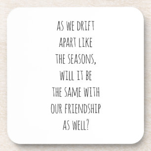 Drift Apart Hard Plastic Coaster