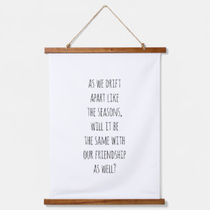 Drift Apart Wood Topped Wall Tapestry