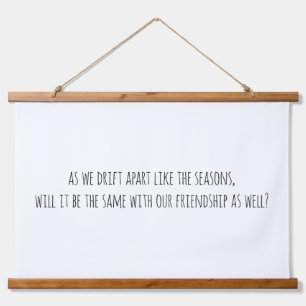 Drift Apart Wood Topped Wall Tapestry