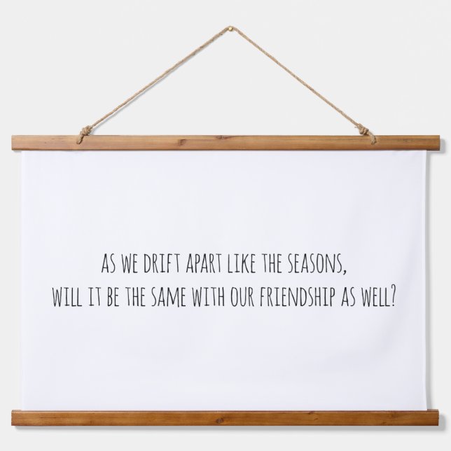 Drift Apart Wood Topped Wall Tapestry (Front)