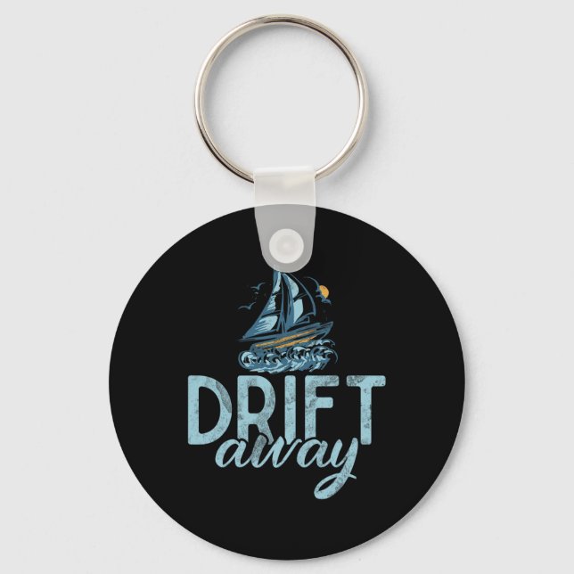 Drift Away Boating  Keychain (Front)