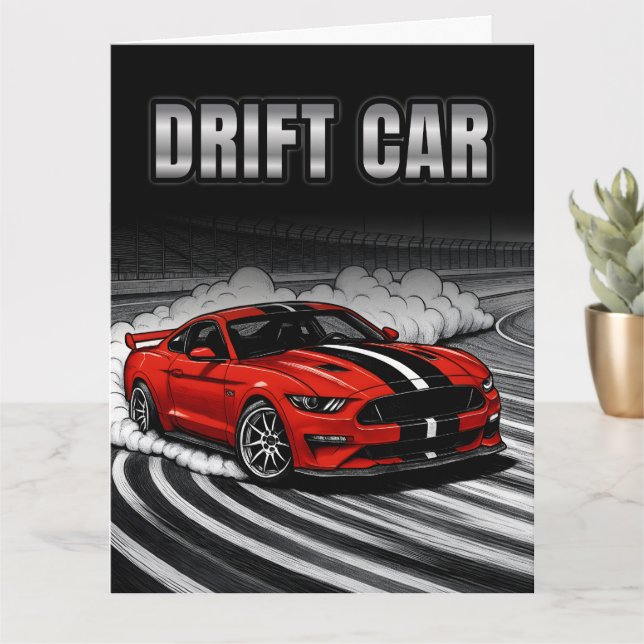 Drift Car Red Muscle Card (Small Plant)