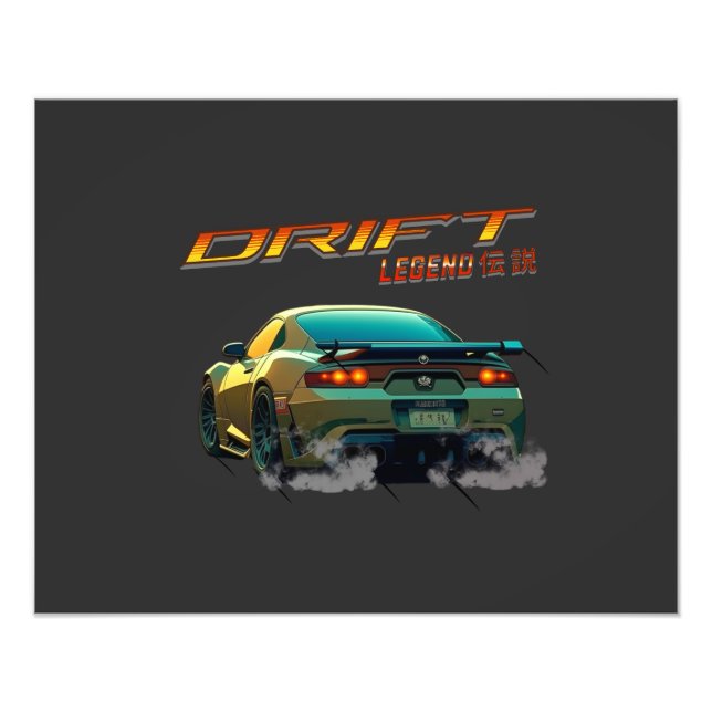 DRIFT LEGEND SUPRA MK4 - ANIME STYLE PHOTO PRINT (Front)