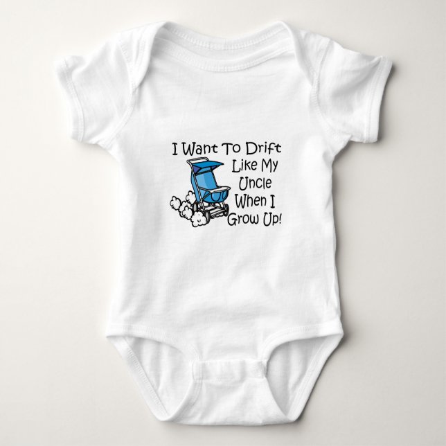 drift like my uncle baby bodysuit (Front)
