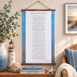 Drift Over Dunes poetry Hanging Tapestry