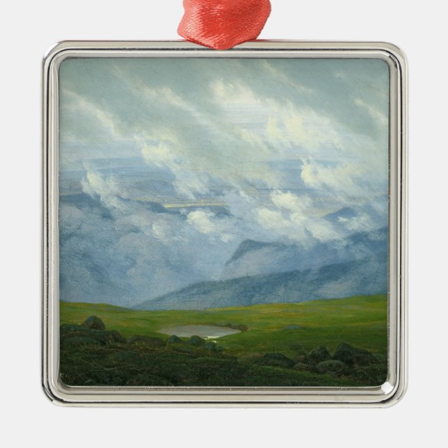 Drifting Clouds Metal Ornament (Front)