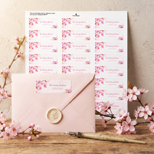 Drifting Pink Petal Romantic Botanical