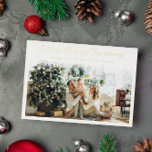 Drifting Snowflakes Very Merry Christmas Photo Foil Holiday Card<br><div class="desc">Double sided gold foil Christmas card with two photos,  one on each side. Snowflake themed Merry Christmas photo card with pretty snowflakes and gold foil fonts.</div>