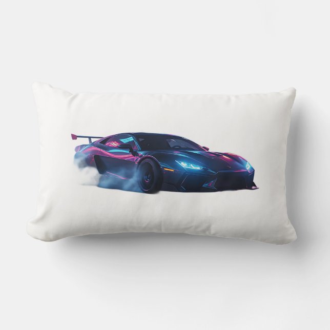 Drifting with roar - night exclusive edition lumbar pillow (Front)