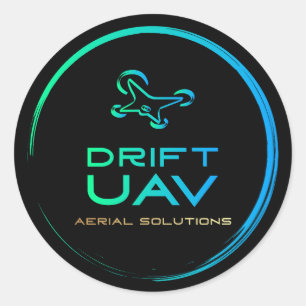 DriftUAV Round Sticker - Style 1