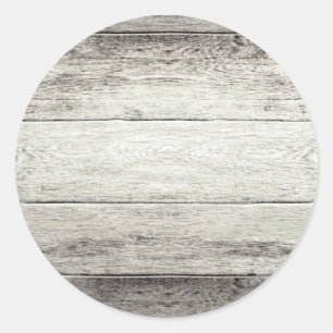 Driftwood Background Classic Round Sticker