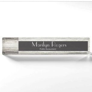 Driftwood Background Nameplate
