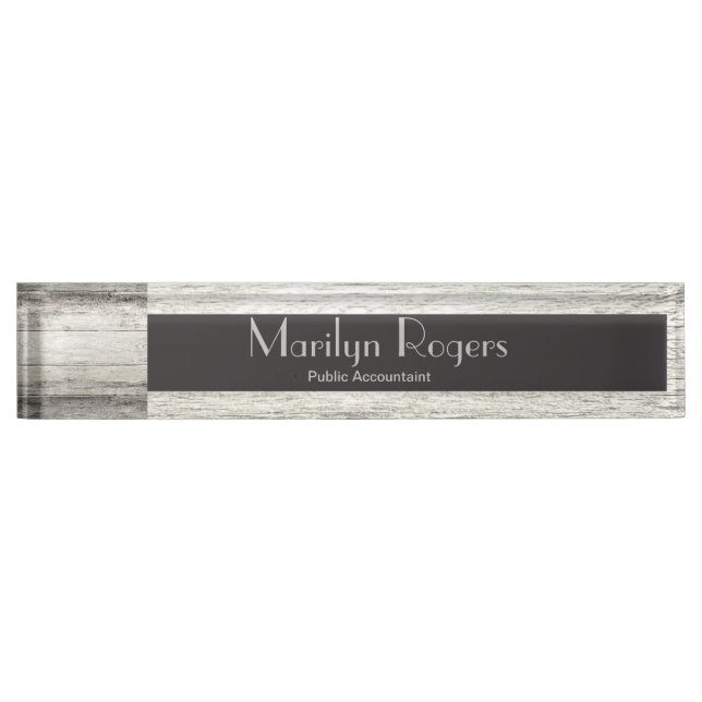 Driftwood Background Nameplate (Front)