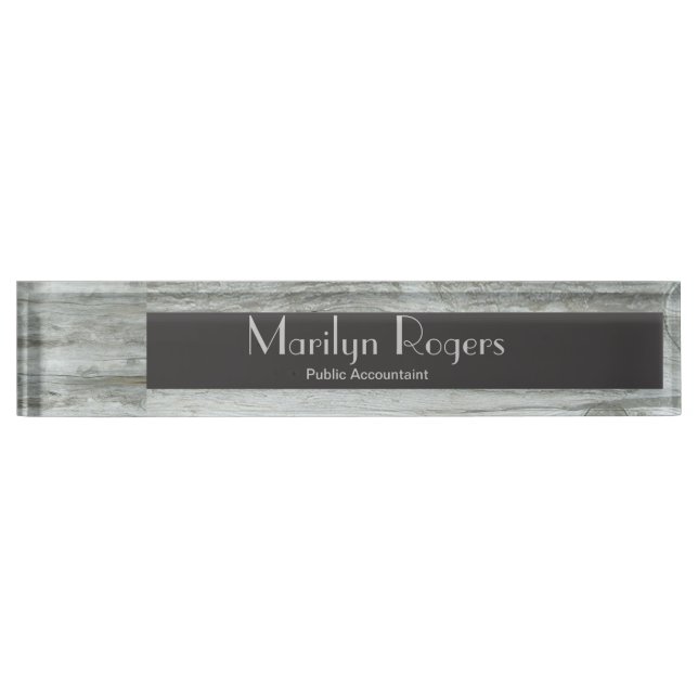 Driftwood Background Texture Nameplate (Front)