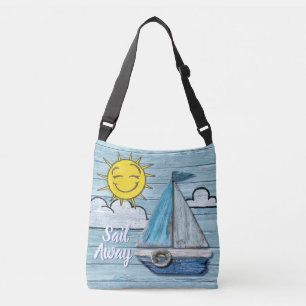 Driftwood Beach design Yacht cross body bag. Crossbody Bag