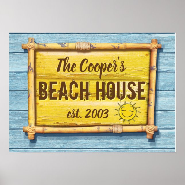 Driftwood Beach House family sign poster 2 (Front)