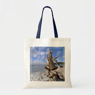 Driftwood On The Shoreline Of French Beach Tote Bag