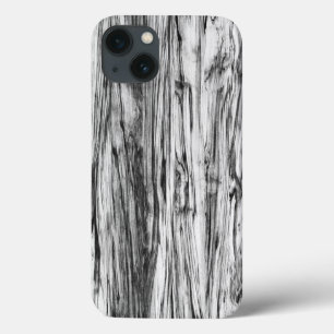 Driftwood pattern - black, white and grey iPhone 13 case