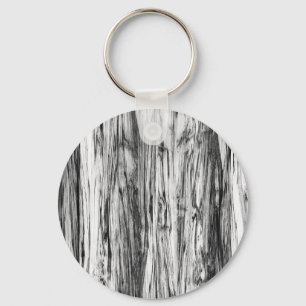 Driftwood pattern - black, white and grey keychain
