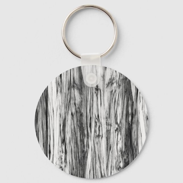 Driftwood pattern - black, white and grey keychain (Front)