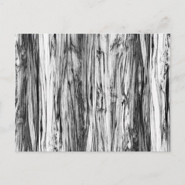Driftwood pattern - black, white and grey postcard (Front)