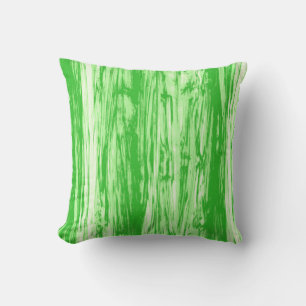 Driftwood pattern - lime green and white throw pillow