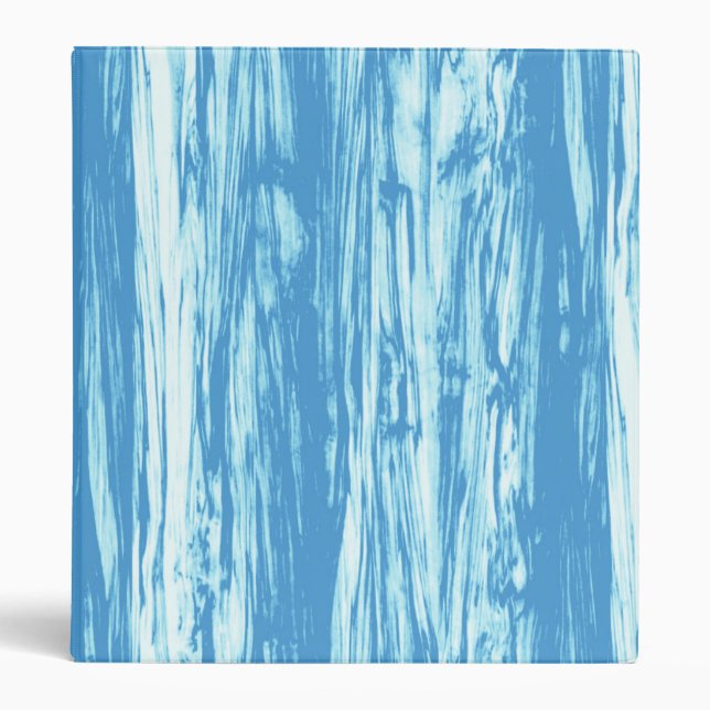 Driftwood pattern - ocean blue and white binder (Front)