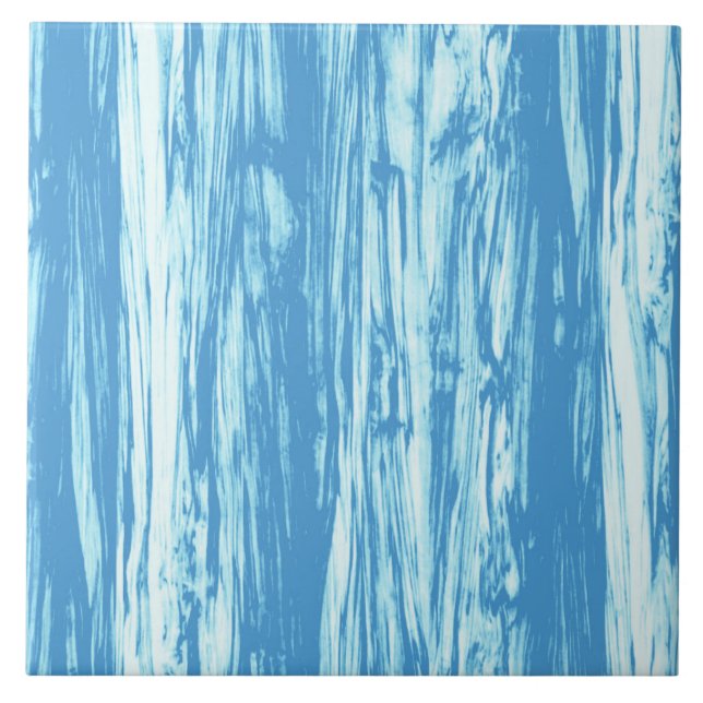 Driftwood pattern - ocean blue and white tile (Front)