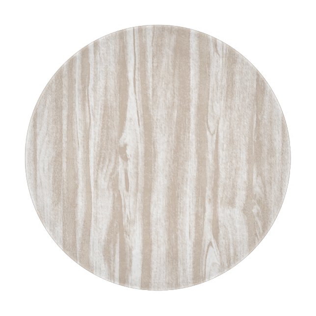 Driftwood pattern - taupe tan and white cutting board (Front)