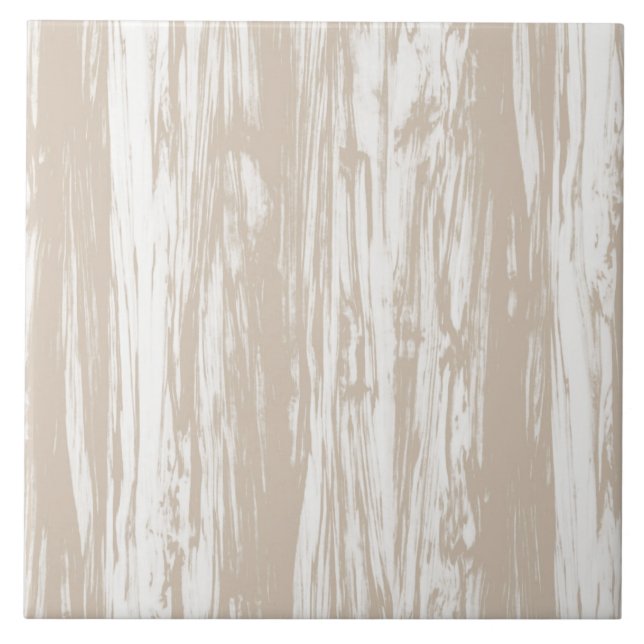 Driftwood pattern - taupe tan and white tile (Front)