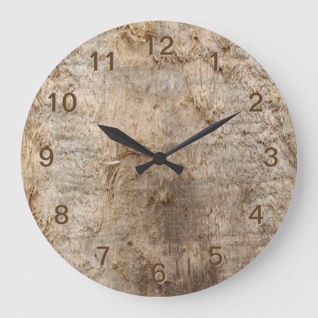 Driftwood Picture. Image of Weathered Wood. Large Clock (Front)