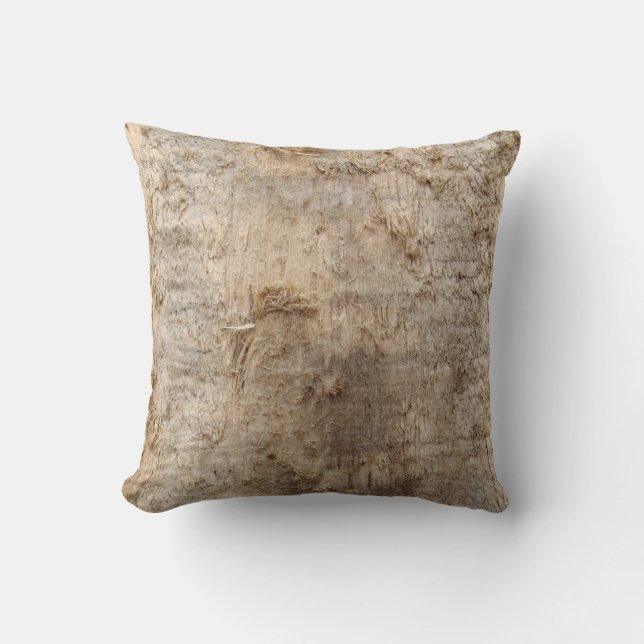 Driftwood Picture. Image of Weathered Wood. Throw Pillow (Front)