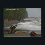 Driftwood Vancouver Island, BC Postcard<br><div class="desc">Driftwood on a windswept beach,  Vancouver Island,  BC</div>