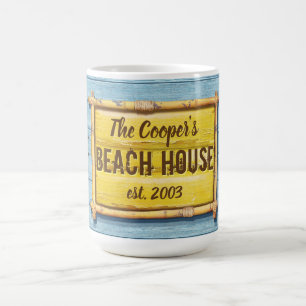 DriftwoodBeach House family sign large coffee mug. Mug