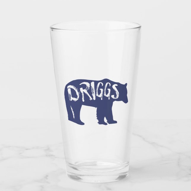 Driggs Idaho Bear Glass (Front)
