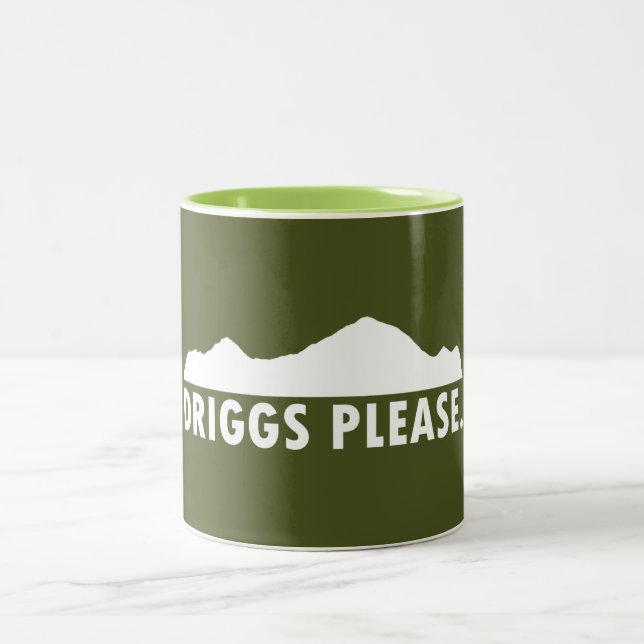 Driggs Idaho Please Two-Tone Coffee Mug (Center)