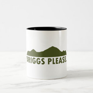 Driggs Idaho Please Two-Tone Coffee Mug