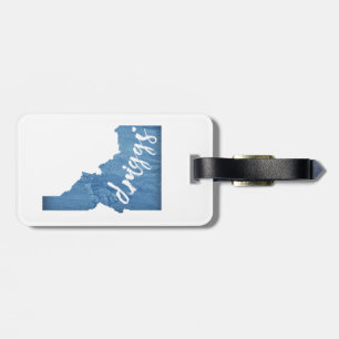 Driggs Idaho Wood Grain Luggage Tag