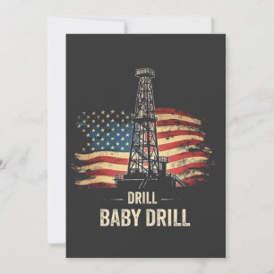 Drill Baby Drill American Trump Energy Economy  Holiday Card