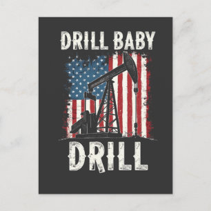 Drill Baby Drill American Trump Energy Economy Postcard
