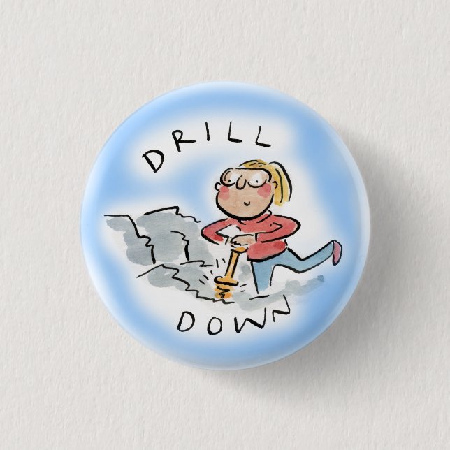 Drill down 1 inch round button (Front)