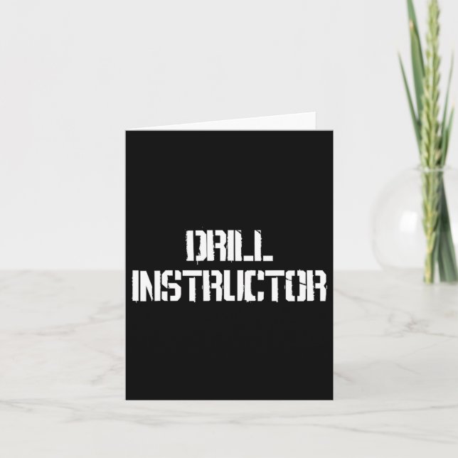 Drill Instructor Boot Camp Costume  Card (Front)