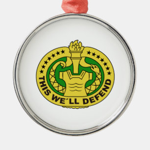 DRILL SERGEANT FILLED METAL ORNAMENT