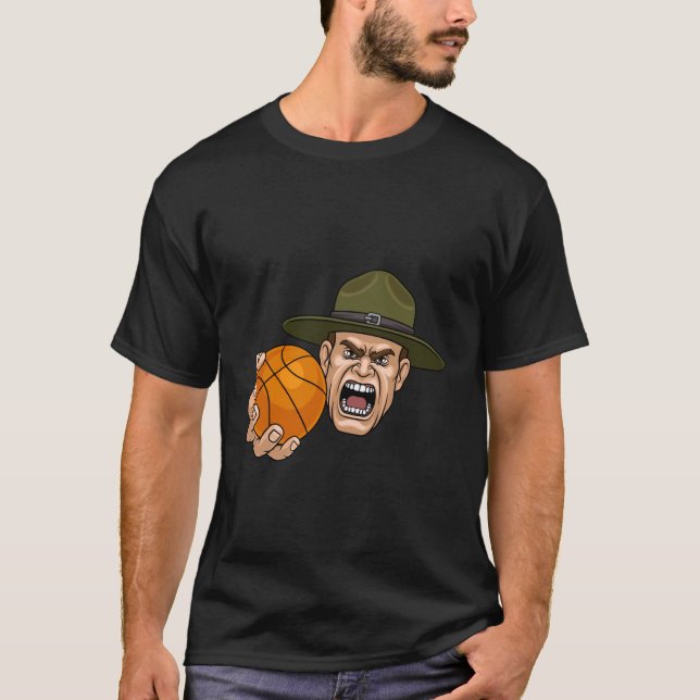 Drill Sergeant Instructor Holding a Basketball Bal T-Shirt (Front)