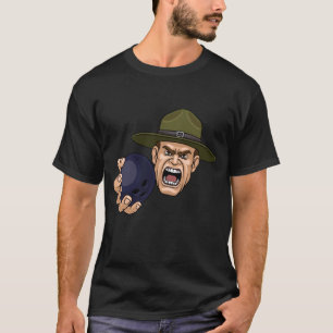 Drill Sergeant Instructor Holding a Bowling Ball T T-Shirt