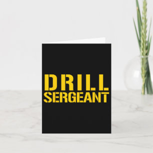 Drill Sergeant Uniform Military Boot Camp Instruct Card