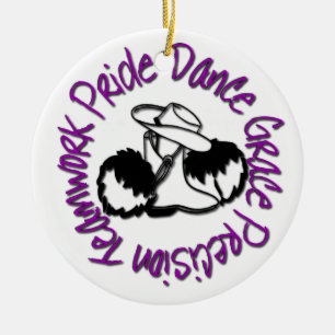 Drill Team - Dance Grace Precision Teamwork Pride Ceramic Ornament